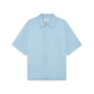 Açık Mavi Monogram Şortlu Gömlek