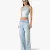 Açık Yıkama Graffiti Denim Kot Açık Yıkama Graffiti Denim Kot
