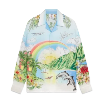 Aloha Uzun Kollu İpek Gömlek