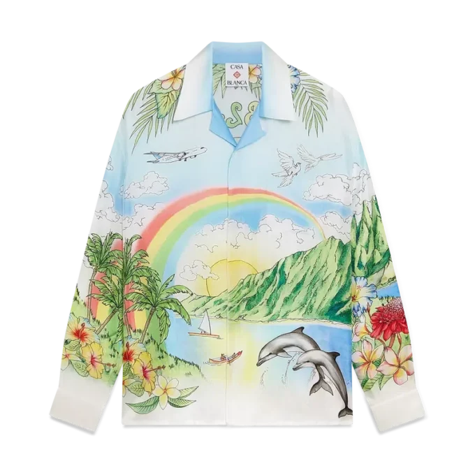 Aloha Uzun Kollu İpek Gömlek Aloha Uzun Kollu İpek Gömlek
