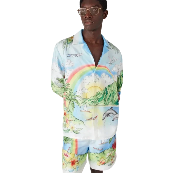 Aloha Uzun Kollu İpek Gömlek Aloha Uzun Kollu İpek Gömlek