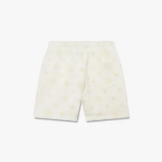 Aplike Bej Monogramlı Sweatshort