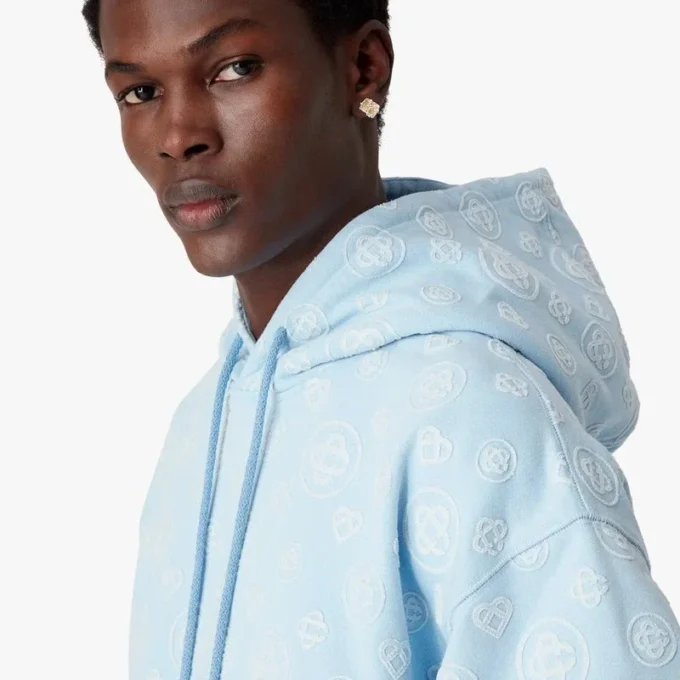 Aplike Monogram Kapüşonlu Sweatshirt Aplike Monogram Kapüşonlu Sweatshirt