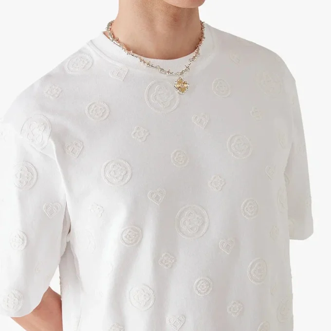 Aplike Monogram Oversized Şortlu Tişört Aplike Monogram Oversized Şortlu Tişört