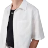 Beyaz Monogram Kısa Kollu Gömlek Beyaz Monogram Kısa Kollu Gömlek