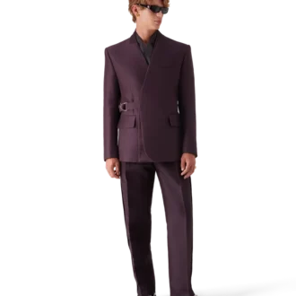 Blend Tailored Yan Şeritli Yün İpek Pantolonlar
