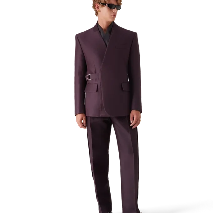 Blend Tailored Yan Şeritli Yün İpek Pantolonlar