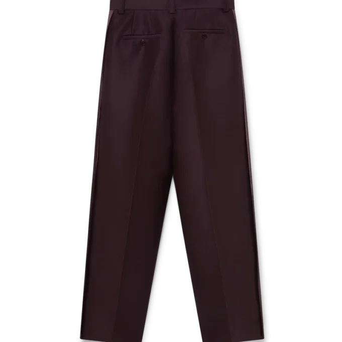 Blend Tailored Yan Şeritli Yün İpek Pantolonlar