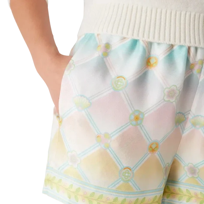 Candy Icons İpek Twill Şortlar