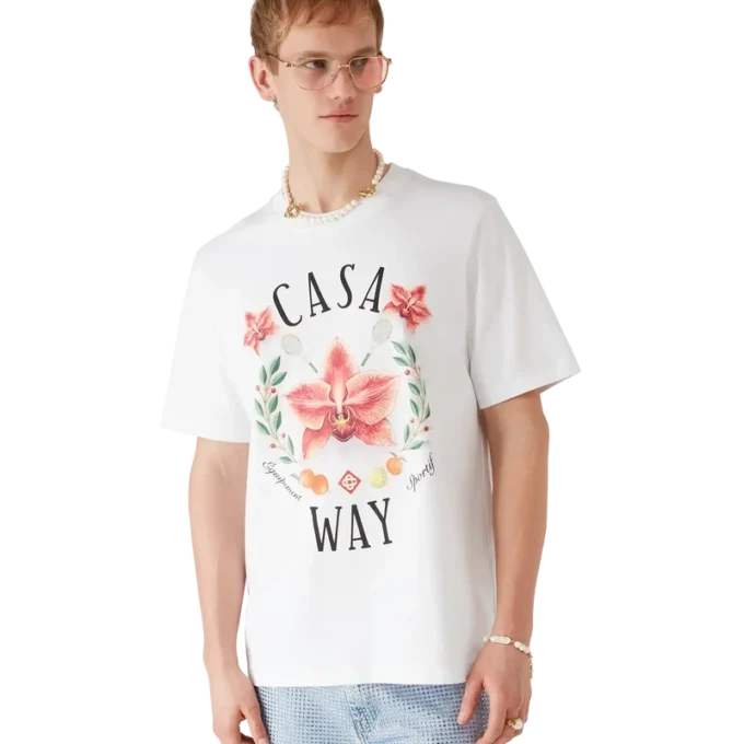 Casa Way Orchid Logo Kısa Kollu Tişört Şort