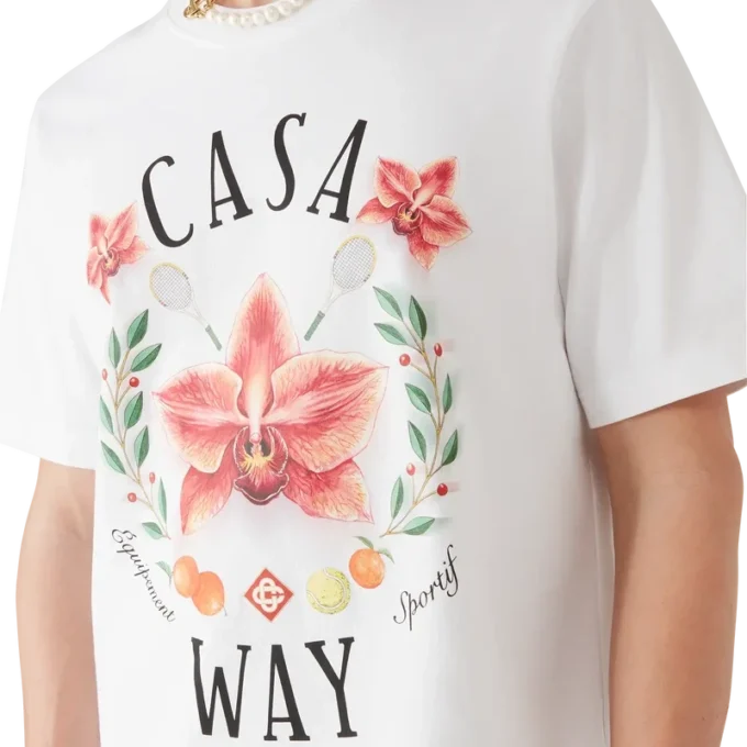Casa Way Orchid Logo Kısa Kollu Tişört Şort