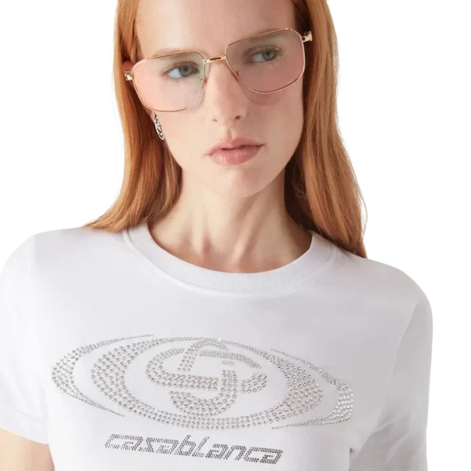 Crystal Warped Logo Dar Kesim Kısa Kollu Şort Tişört Crystal Warped Logo Dar Kesim Kısa Kollu Şort Tişört