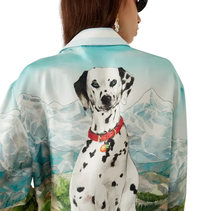 Dalmatian a La Montange Uzun Kollu İpek Gömlek Dalmatian a La Montange Uzun Kollu İpek Gömlek