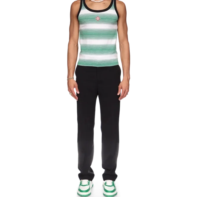 Degrade Çizgili Ringer Tank Top