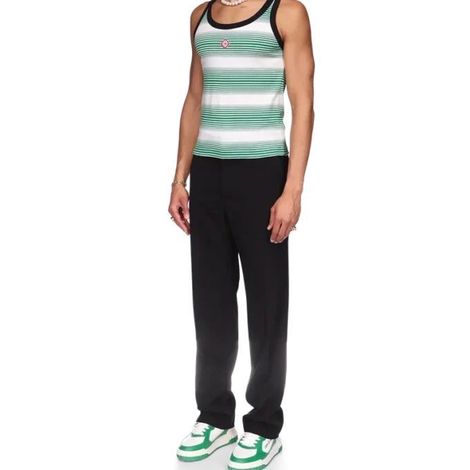 Degrade Çizgili Ringer Tank Top