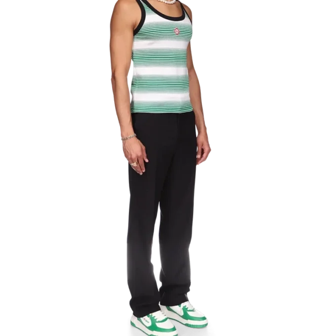 Degrade Çizgili Ringer Tank Top