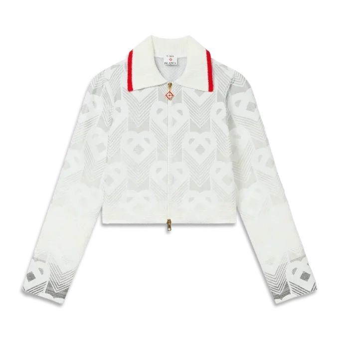 Degrade Kalp Monogram Havlu Ceket