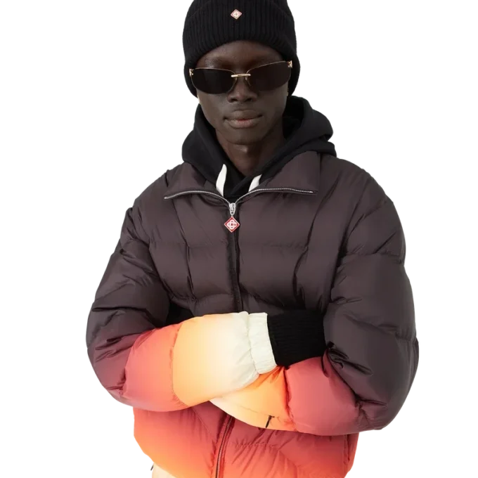 Degrade Kapitone Puffer Ceket