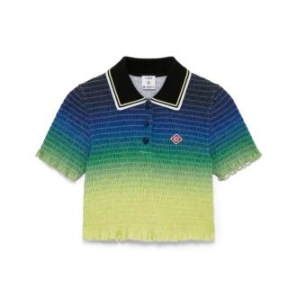 Degrade Kısa Kollu Polo Şort