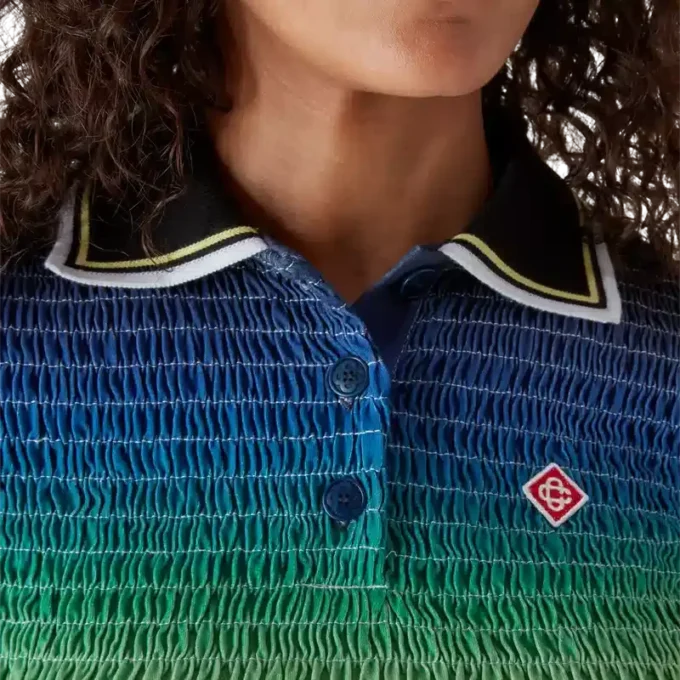 Degrade Kısa Kollu Polo Şort