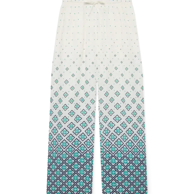 Degrade Monogram Keten Pantolonlar Degrade Monogram Keten Pantolonlar