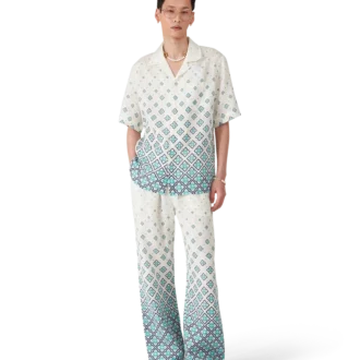 Degrade Monogram Keten Pantolonlar