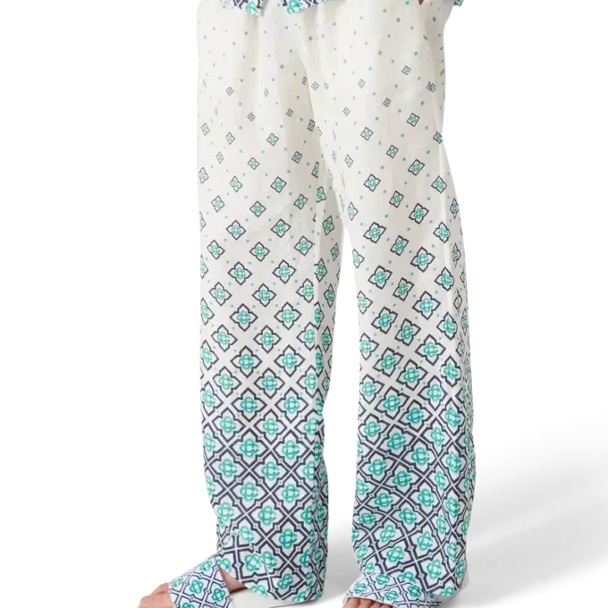 Degrade Monogram Keten Pantolonlar Degrade Monogram Keten Pantolonlar