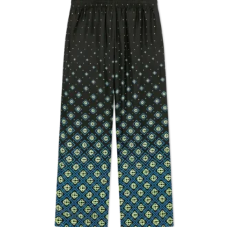 Degrade Monogram İpek Pantolonlar