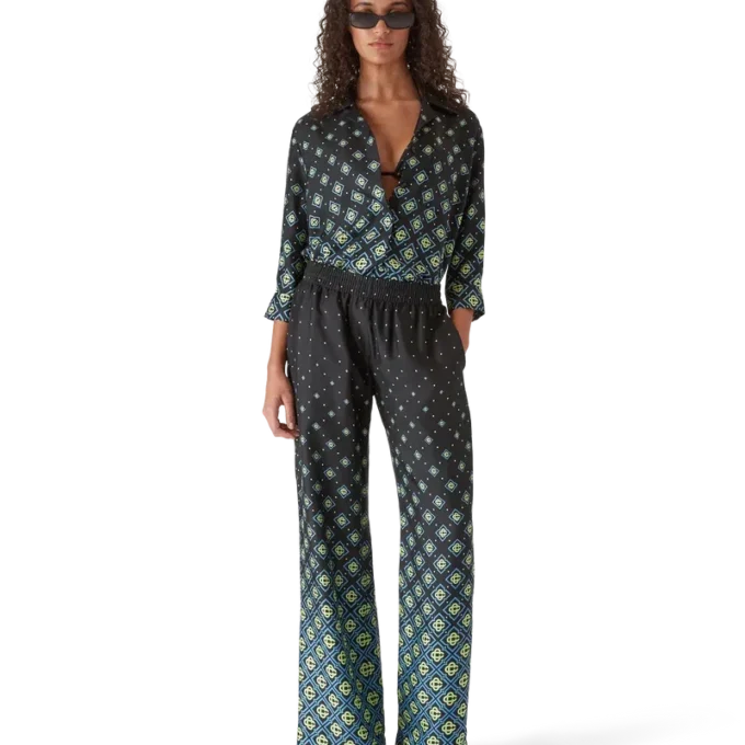 Degrade Monogram İpek Pantolonlar Degrade Monogram İpek Pantolonlar