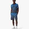 Degrade Monogram Örme Kısa Kollu Polo Yaka Tişört Degrade Monogram Örme Kısa Kollu Polo Yaka Tişört