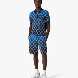 Degrade Monogram Örme Kısa Kollu Polo Yaka Tişört