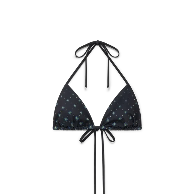 Degrade Siyah Monogram Bikini Üstü Degrade Siyah Monogram Bikini Üstü