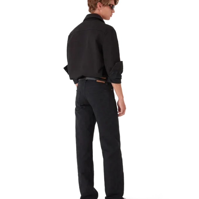 Denim Monogram Düz Paça Kot Denim Monogram Düz Paça Kot
