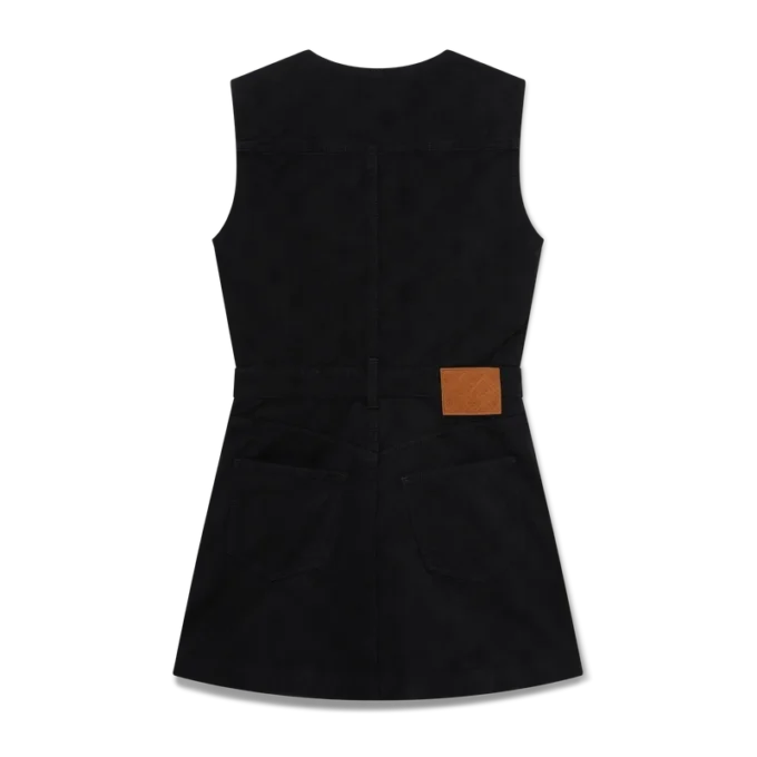 Denim Monogram Fermuarlı Elbise Denim Monogram Fermuarlı Elbise