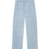 Denim Monogram Geniş Kesim Kot Denim Monogram Geniş Kesim Kot