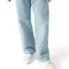 Denim Monogram Geniş Kesim Kot Denim Monogram Geniş Kesim Kot