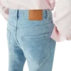 Denim Monogram Geniş Kesim Kot Denim Monogram Geniş Kesim Kot