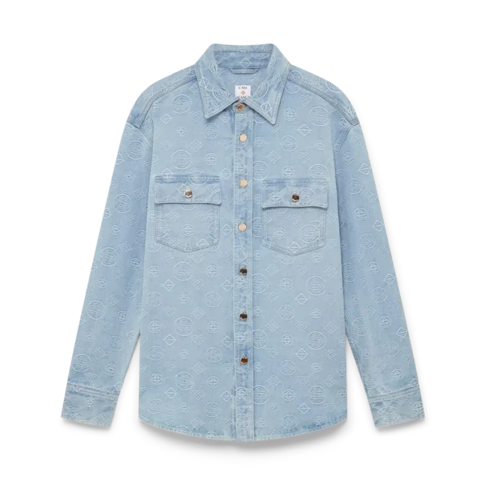 Denim Monogram Gömlek Denim Monogram Gömlek