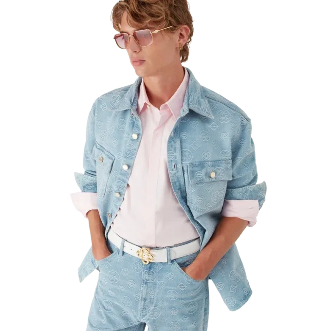 Denim Monogram Gömlek Denim Monogram Gömlek