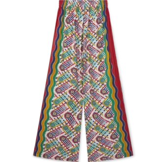 Desenli Geniş Paça Pantolonlar