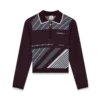 Diagonal Tennis Merinos Uzun Kollu Polo Yaka Tişört