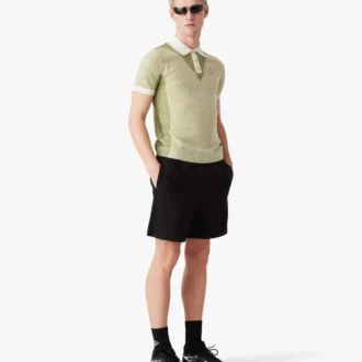 Dikey Çizgili Kısa Kollu Polo Gömlek