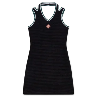 Dokulu Kadife Tenis Elbisesi