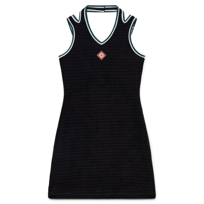Dokulu Kadife Tenis Elbisesi