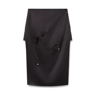Duchesse Saten Midi Etek