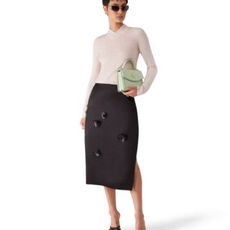 Duchesse Saten Midi Etek
