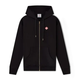 Elmas Logolu Fermuarlı Kapüşonlu Sweatshirt