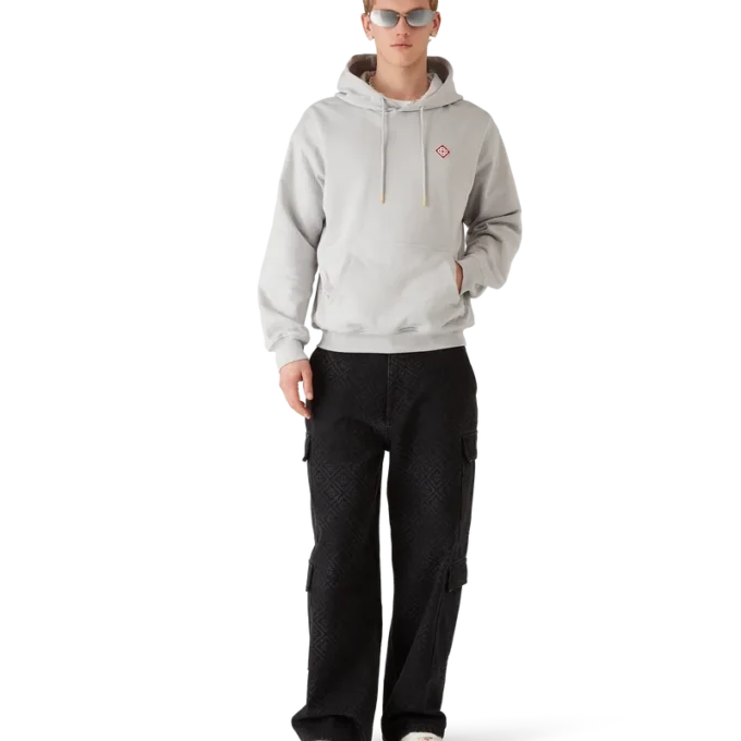 Elmas Logolu Kapüşonlu Sweatshirt