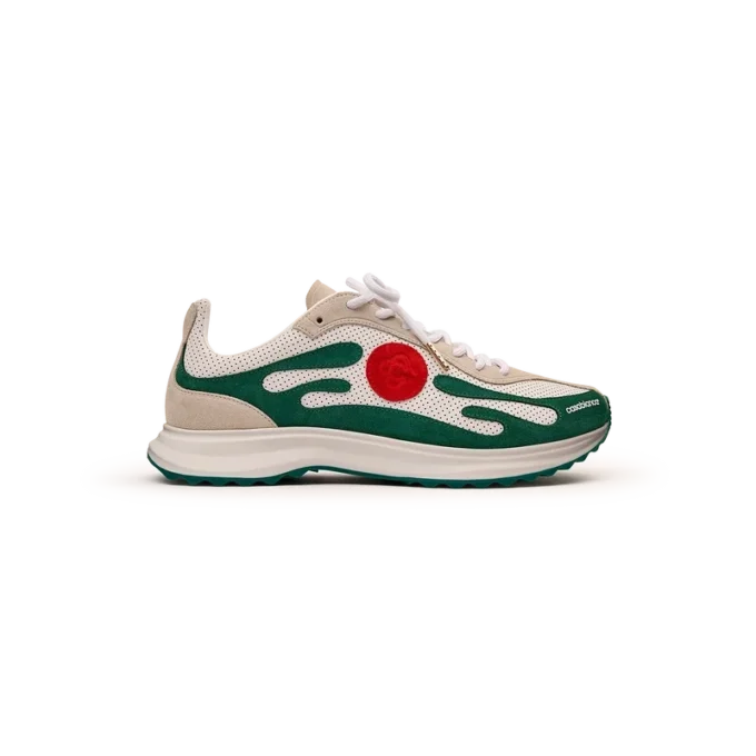 Kadın Beyaz ve Yeşil Stade Sneaker