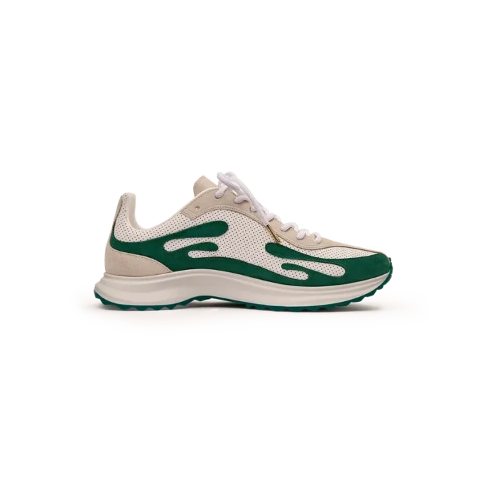 Kadın Beyaz ve Yeşil Stade Sneaker